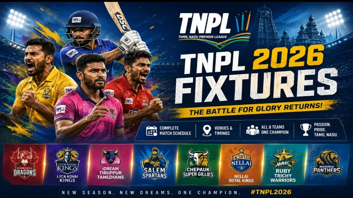 Tamil Nadu Premier League 2026 Fixtures: Complete Schedule, Match Timings, Venues, and Squads